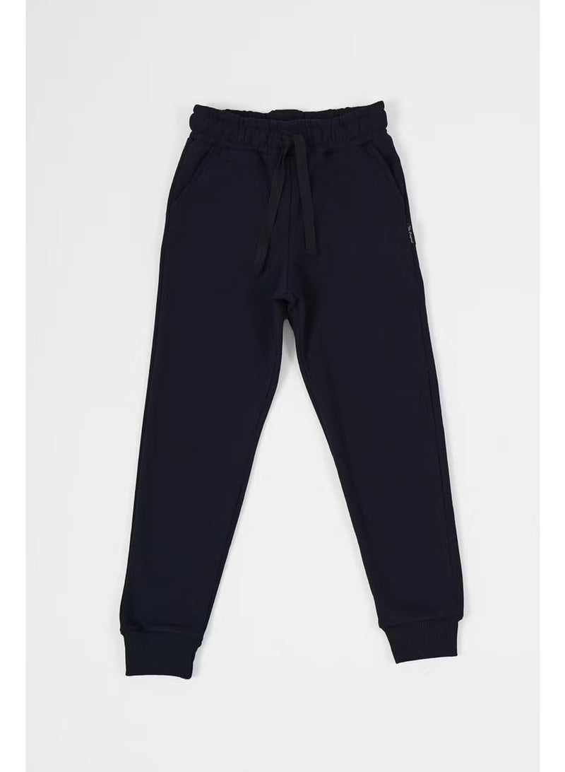 mmetalic Black-Navy-Anthracite Thick Cotton Elastic Waist and Leg Pocket 3-Pack Boys Tracksuit Bottoms - Image 3
